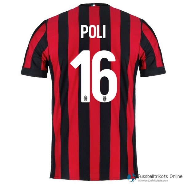 AC Milan Trikot Heim Poli 2017-18 Fussballtrikots Günstig